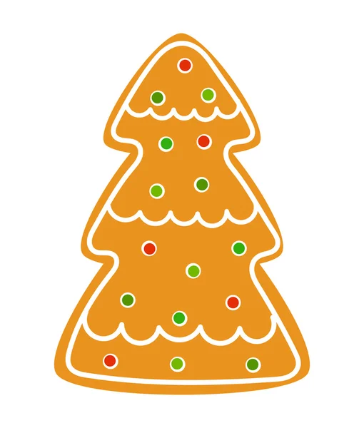 Christmas tree cookie — Stock Vector