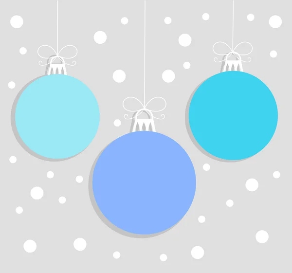 Natale blu palle vettore — Vettoriale Stock