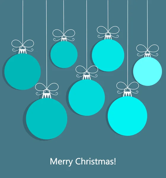 Boże Narodzenie niebieski kulki tło — Wektor stockowy