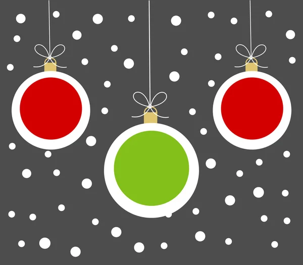 Christmas balls hanging ornaments — Stock Vector