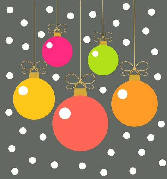 Kerstkaart ballen — Stockvector