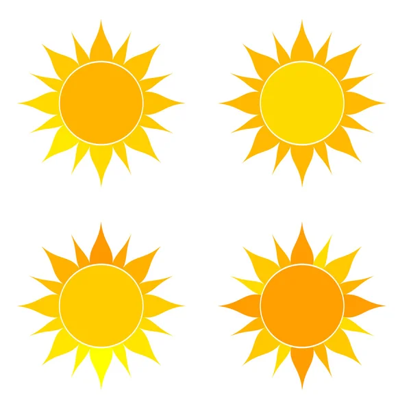 Ensemble d'icônes du soleil — Image vectorielle
