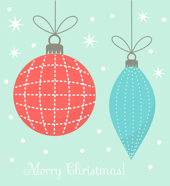 Christmas Balls Hanging Ornaments — Stock Vector