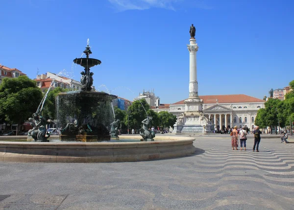 Praça do Rossio em Lisboa — Fotografia de Stock