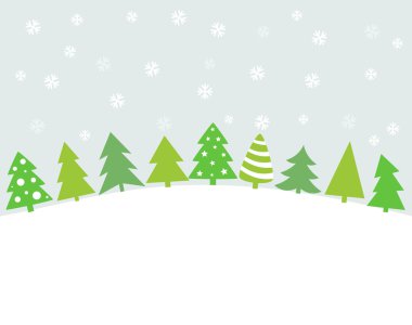 Noel ağaçları kartı