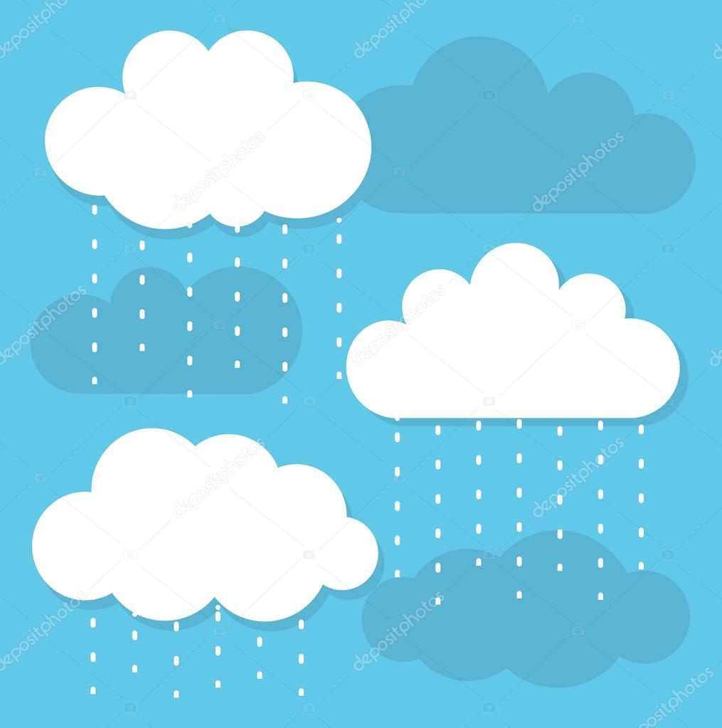 Raining clouds vector