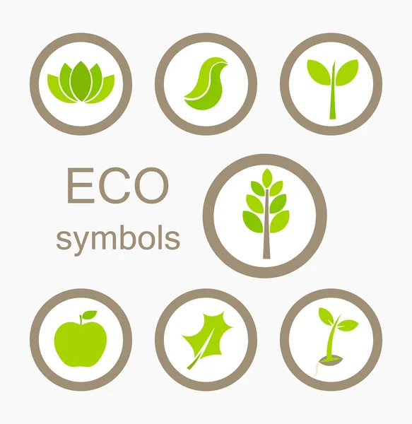 Ensemble de symboles Eco — Image vectorielle