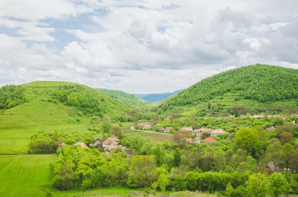 Old rural romanian village in Transylvania — Stock Photo, Image