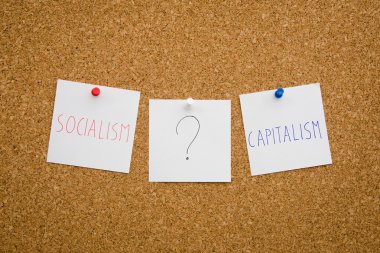 Capitalism vs socialism clipart