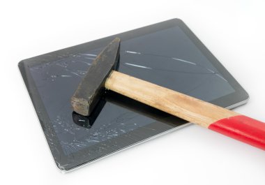Broken touchscreen on a modern gadget