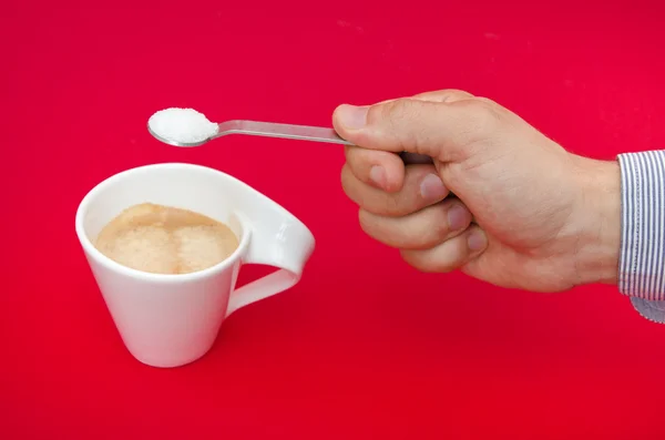 Coffee with sugar — Stock Photo, Image