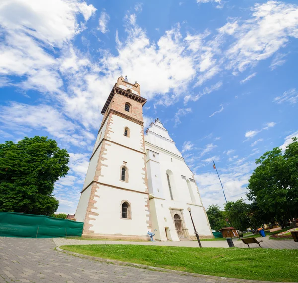 Iglesia Evangélica en Bistrita Transilvania Rumania — Foto de Stock