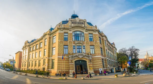 Biblioteka Uniwersytecka w Cluj Napoca Rumunia — Zdjęcie stockowe