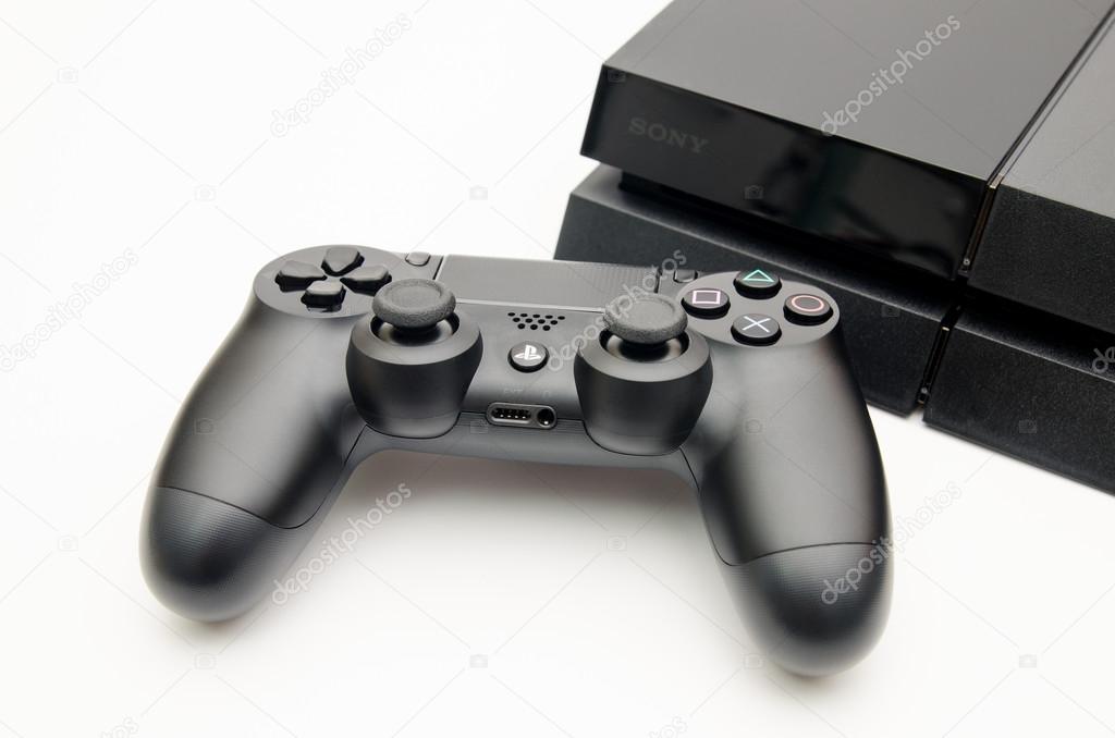 Playstation 4 Ps4 Controller And Game Stock Photo - Download Image