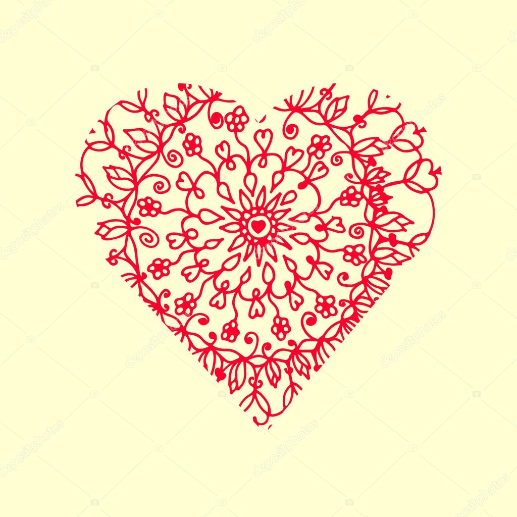 Download Vector: mandalas corazon | mandala del corazón en vector ...