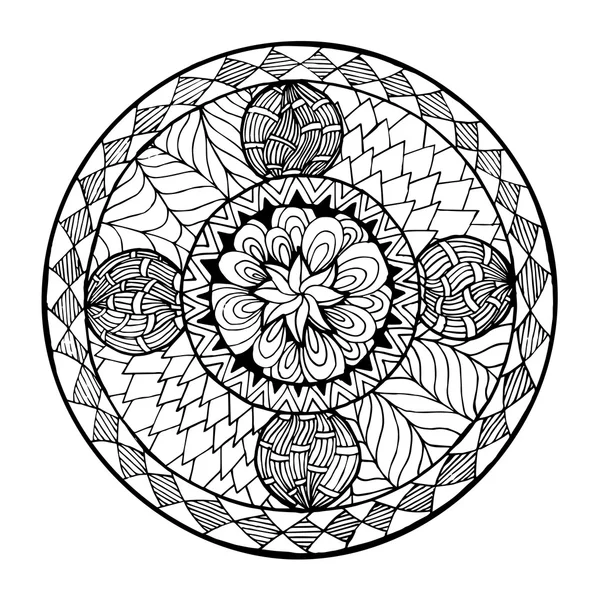 Mandala de Zentangle en vector — Vector de stock