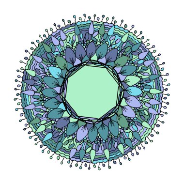 Zentangle mandala vektör