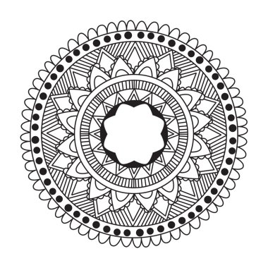Zentangle mandala vektör