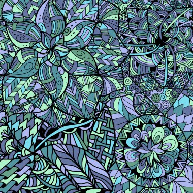 Zentangle mandala vektör