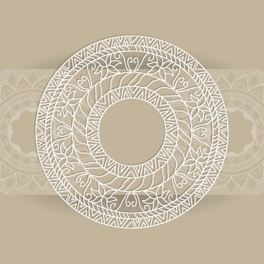 Zentangle mandala vektör