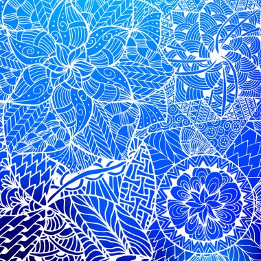 çiçek mandala kartı vektör