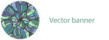 Doodle mandala ile banner