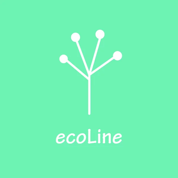 Logotipo cosmético ecológico — Vector de stock