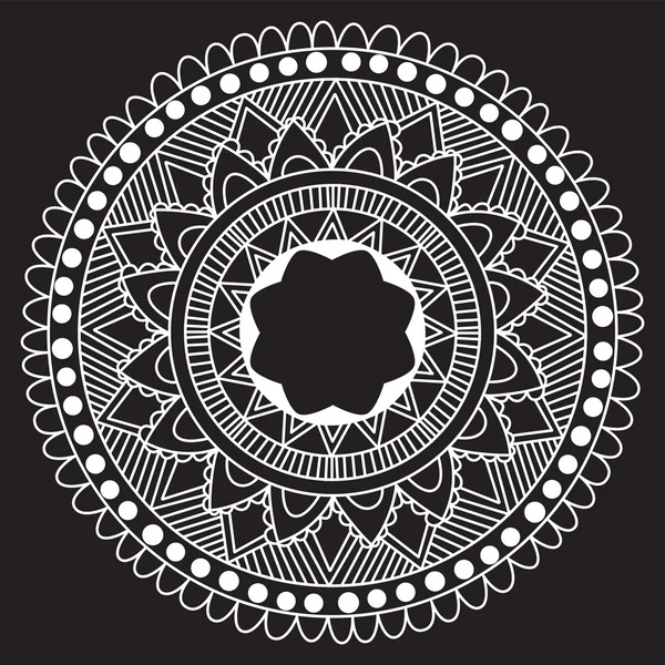 Mandala de Zentangle en vector — Archivo Imágenes Vectoriales