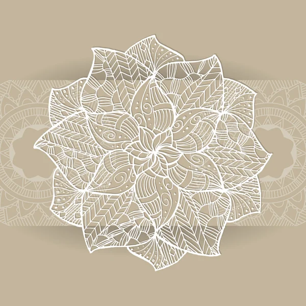 Mandala di fiori in vettore — Vettoriale Stock