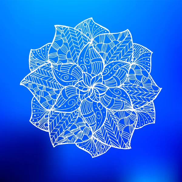 Fleur mandala carte en vecteur — Image vectorielle