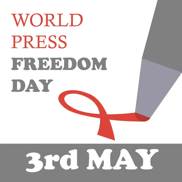 Día Mundial de la Libertad de Prensa — Vector de stock