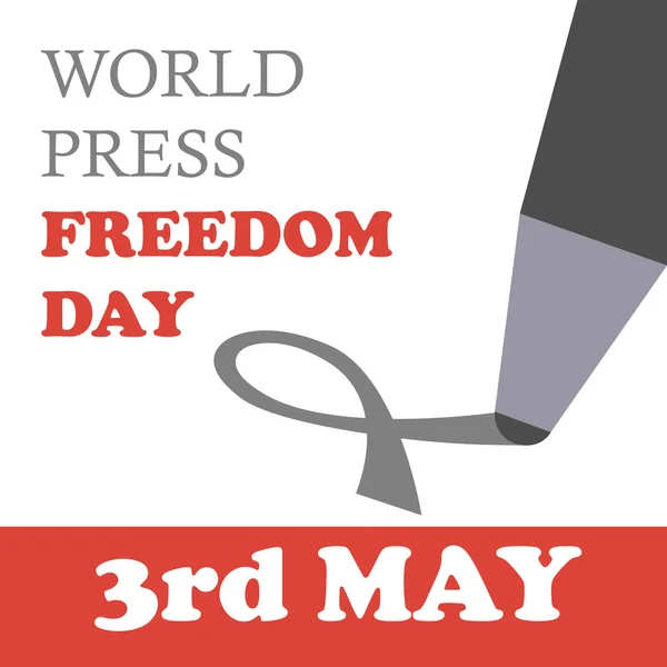 Día Mundial de la Libertad de Prensa — Vector de stock