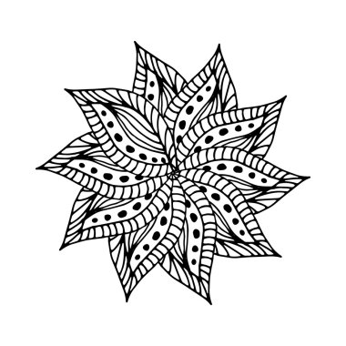 Zentangle mandala desen