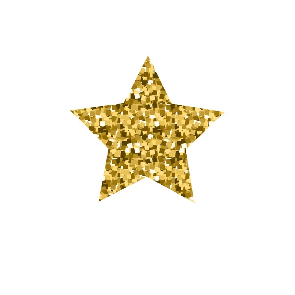Estrella dorada en vector — Vector de stock