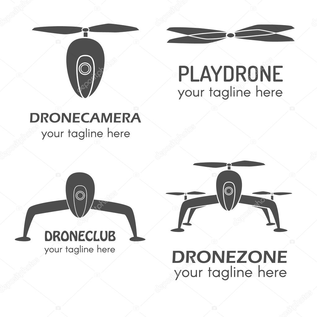 Drone logo in vector