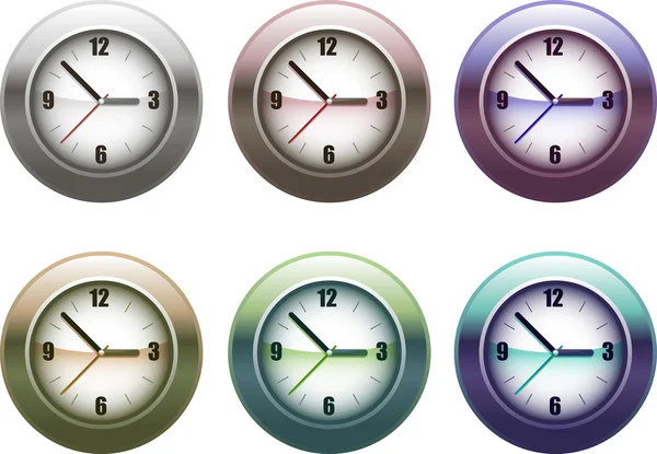 Set of clock — Stock Vector