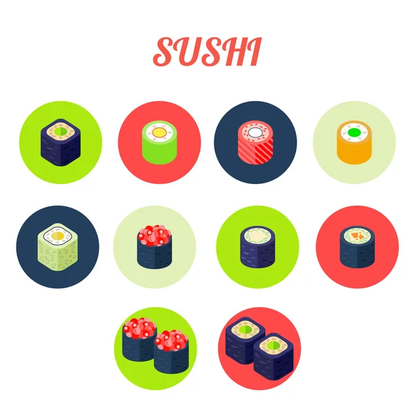 Set di sushi — Vettoriale Stock
