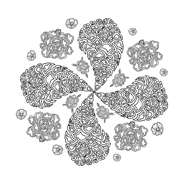 Mandala fleur vectorielle — Image vectorielle