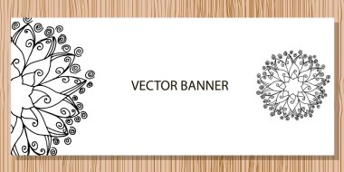 Vektör afiş ile çiçek mandala