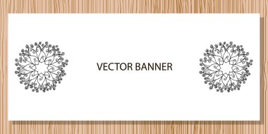 Vektör afiş ile çiçek mandala