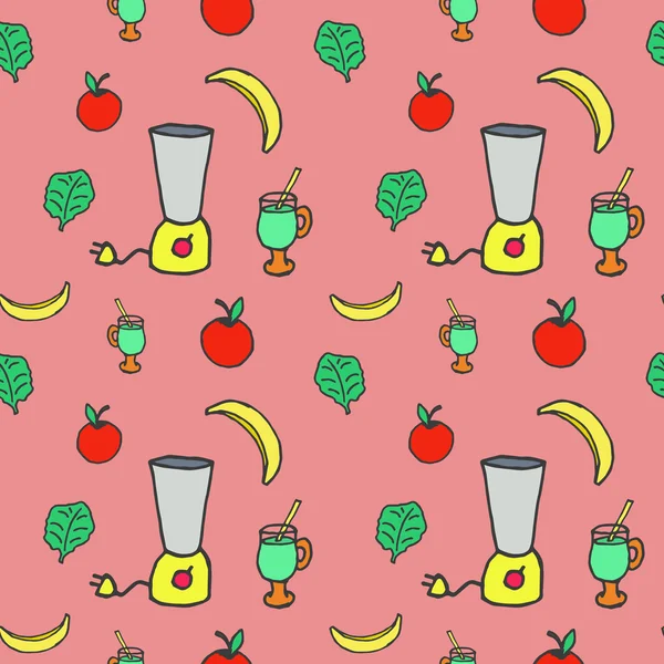 Smoothie fondo sin costuras — Vector de stock