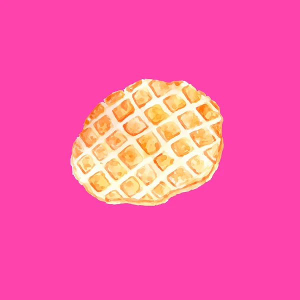 Waffles aquarela — Vetor de Stock