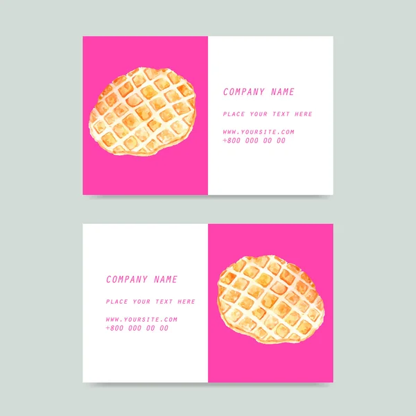 Aquarel wafels — Stockvector