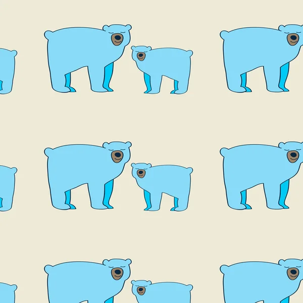 Patrón con oso polar — Vector de stock