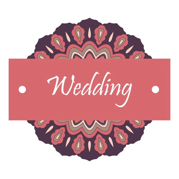 Shablonweddingmandala — Vettoriale Stock