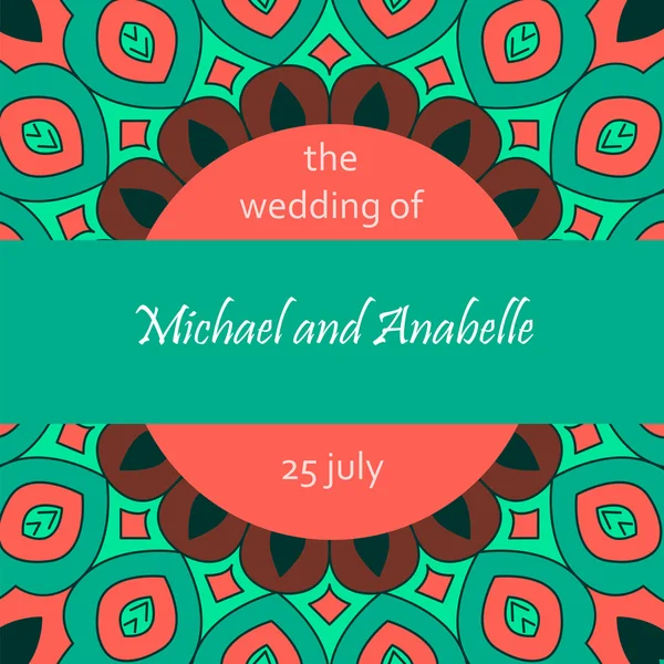 Shablonweddingmandala — Archivo Imágenes Vectoriales