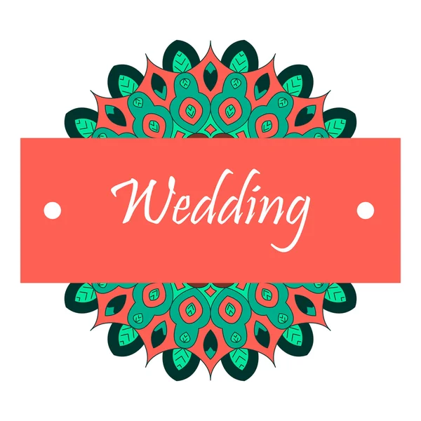 Shablonweddingmandala — Image vectorielle