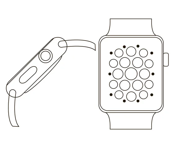 手表苹果 — 图库矢量图片
