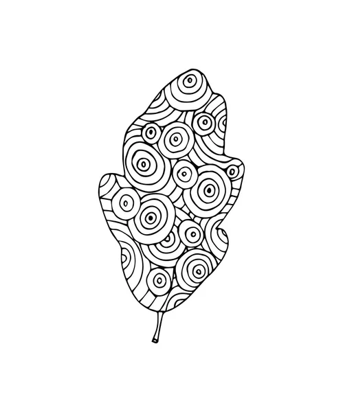 Doodle yaprakları vektör — Stok Vektör