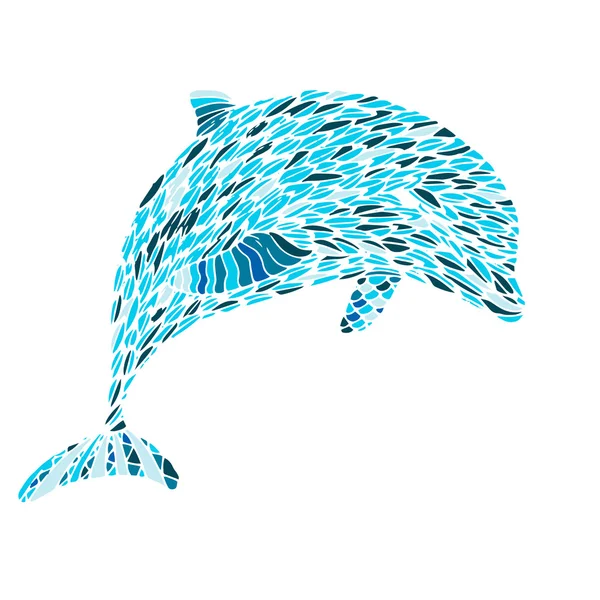 Dolphin in vector — Stock Vector